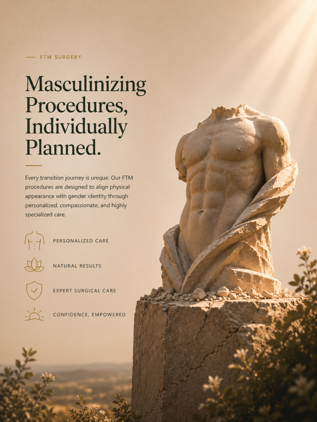 Masculinizing procedures — individually planned